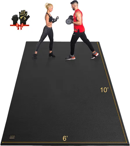 Miniatura 15 de GXMMAT Extra Large Exercise Mat 16'x6'/12'x6'/10'x6'/8'x6'(7mm), Extra Wide Workout Mats for Home Gym Flooring, Non-Slip Thick Durable Cardio Mat