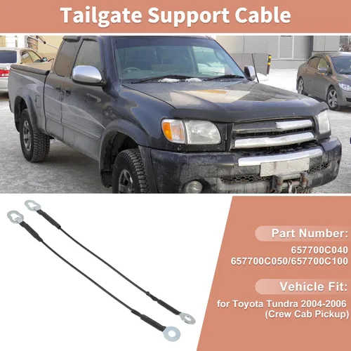 Miniatura 2 de No.657700C040/657700C050/657700C100 Cable de soporte para portón trasero Toyota Tundra 2004 2005 2006 Crew Cab Pickup Cable de elevación