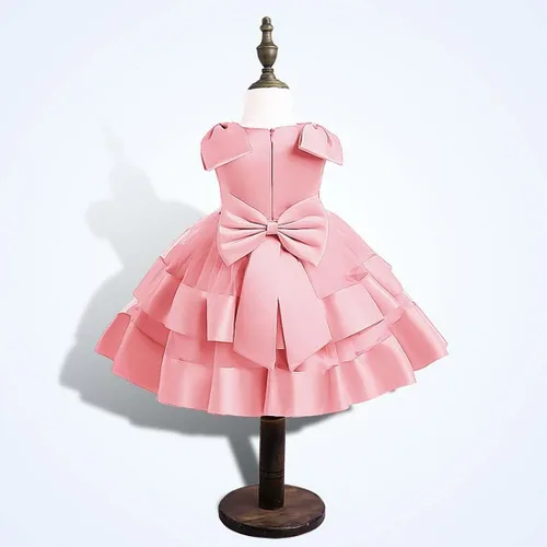 Miniatura 3 de WEONEDREAM Vestido de niña de las flores para bebé con sombrero, fiesta para niños, boda, concurso de belleza, para ocasiones especiales