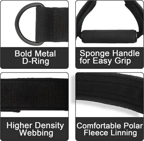 Miniatura 3 de Correas de doble bucle de pilates para Pilates Reformer, correas de anillo en D de metal para fitness, accesorios de pilates, pulseras de yoga