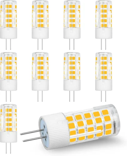 Miniatura 8 de Bombillas LED G4 AC/DC12V 4W (equivalente a halógeno de 40 W 30 W) blanco cálido 3000 K 400 LM, bombilla base G4 JC T3 bi-pin para iluminación