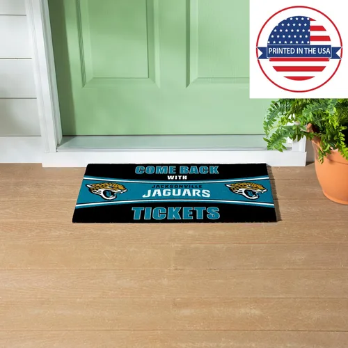 Miniatura 5 de Team Sports America NFL Jacksonville Jaguars Entrada interior y exterior 28 x 16 pulgadas Parte trasera antideslizante Tapetes de bienvenida