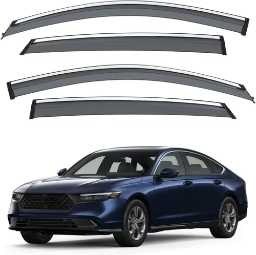 Miniatura 14 de Compatible con Toyota Camry 2018-2024 L LE SE XLE XSE Hybrid Cinta Adhesiva en Policarbonato Protectores de Lluvia Viseras de Ventana Deflector