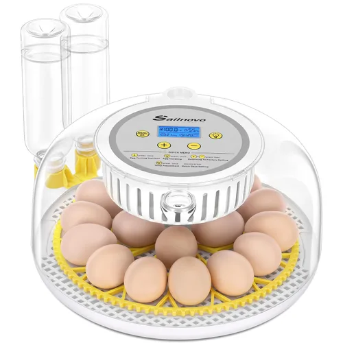 Sailnovo 18 incubadoras de huevos para incubar huevos con llenado automático de agua y giro de huevos, incubadora para huevos de gallina, control de