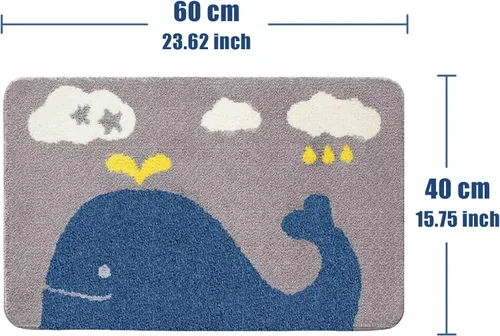 Miniatura 2 de Lindas alfombras de baño, antideslizantes, de microfibra extrasuave, lavables, absorbentes de agua, para niños, juego de alfombras para baño
