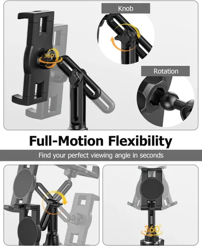 Miniatura 5 de Soporte para tablet con rotación de 360°, soporte universal para tablet con brazo ajustable para dispositivos de 4 a 13 pulgadas, iPad Pro 12.9 Air