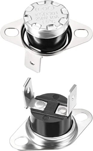 Miniatura 23 de uxcell KSD301 Termostato 104.0 °F/104°F 10A N.C Ajustar interruptor de temperatura de disco rápido para microondas, horno, cafetera 2 piezas