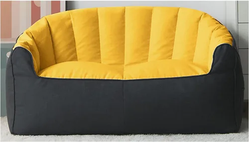 Miniatura 9 de (Sin relleno) Puf sin frijoles para adultos, sofá de dos asientos, tumbona, muebles para interiores y exteriores, color beige