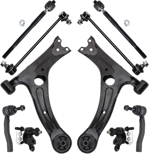 Miniatura 114 de Detroit Axle - Kit de suspensión frontal de 10 piezas para Jeep 2002-2004 Liberty, 2 brazos de control superiores con rótula 2 rótulas inferiores, 4