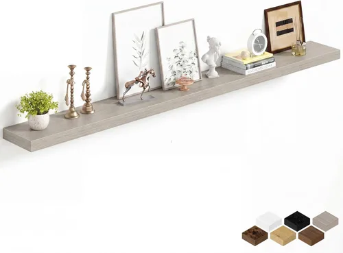 Miniatura 62 de Fun Memories Estantes flotantes de 16 pulgadas para pared, estantes de 8 pulgadas de profundidad para baño, dormitorio, cocina, montaje en pared