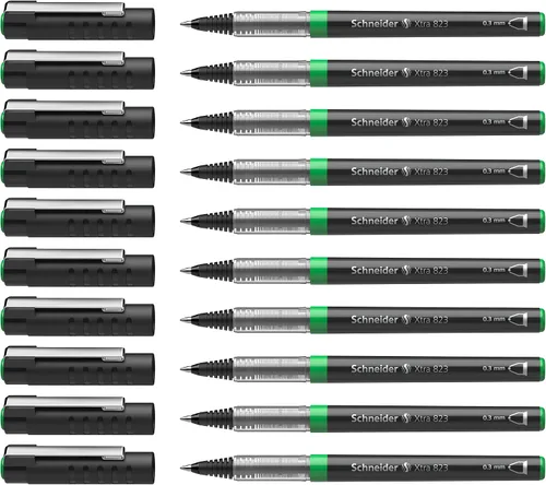 Miniatura 7 de Schneider XTRA 823 - Bolígrafo de tinta con punta cónica de acero inoxidable (0.012 in, 10 unidades), color negro