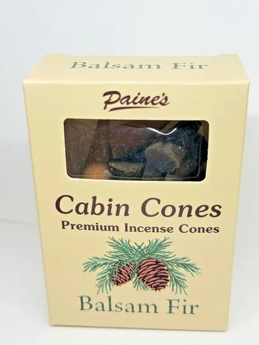 Miniatura 2 de Balsam Fir #25 Incienso Log Cabin Conos Paine's Maine USA Árbol de Navidad Fogata