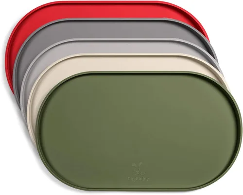 Miniatura 13 de DogBuddy Tapete de comida para perros, impermeable, tapete de silicona para cuencos de comida y agua, tapete antideslizante para alimentación