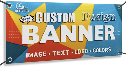 Pancartas y letreros personalizados con foto a todo color, cualquier imagen, cualquier texto, pancarta de vinilo personalizada para negocios,