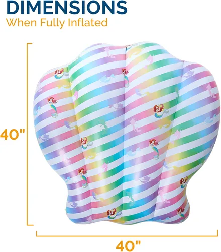 Miniatura 5 de Swimways Disney Princess Ariel - Barco reversible, flotadores inflables para piscina y juguetes de piscina para niños, accesorios de piscina