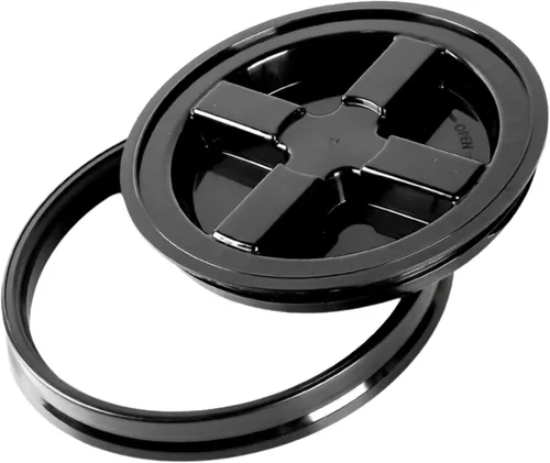 Miniatura 2 de House Naturals Cubo de cubo de grado alimenticio de 7 galones, sin BPA, fabricado en Estados Unidos, cubo de cubo gris grande con tapa de rosca