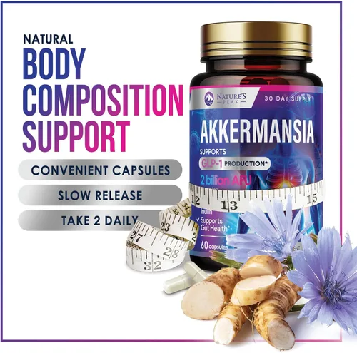 Miniatura 6 de Akkermansia Suplemento para la salud intestinal - Probiótico Akkermansia prémium con fibra prebiótica - Akkermansia Muciniphila 2 mil millones