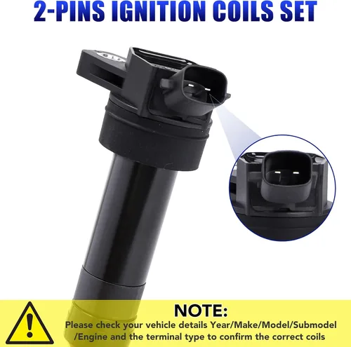 Miniatura 5 de Paquetes de bobinas de encendido para Hyundai Elantra Tucson Kia Soul Forte 2011 2012 2013 2015 2015 2016 2.0 1.8 L4 Reemplaza# UF651 C1804 - Juego