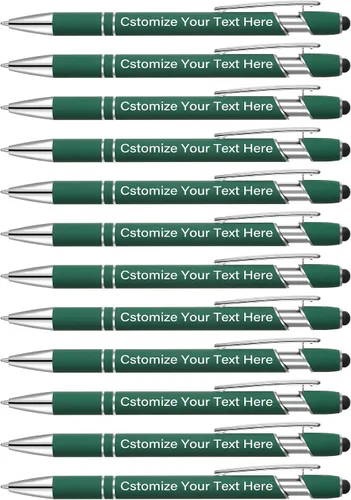 Miniatura 19 de Kingluu 24 unidades de bolígrafos personalizados con lápiz óptico, escritura suave, tinta negra, bolígrafos personalizados con su nombre, logotipo