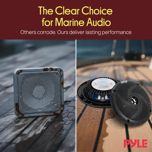 Miniatura 6 de Pyle Altavoces marinos impermeables – Par de 5.25 pulgadas 180 vatios de perfil bajo sistema de estilo delgado – Altavoces resistentes a