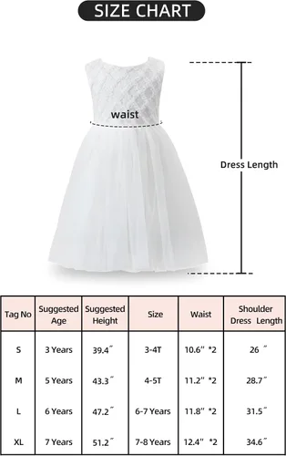 Miniatura 5 de Grils - Vestidos de princesa para boda, línea A, recto, de tul para fiesta, vestido de niña de las flores