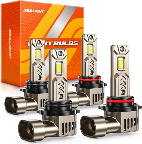Miniatura 17 de SEALIGHT Bombillas LED antiniebla 9007/HB5, 8 bombillas de uso todoterreno PowerSports, luz de conducción 9007, 6000 K blanco, Plug-N-Play, paquete