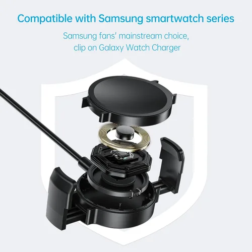 Miniatura 6 de Cargador de reloj Galaxy, compatible con Samsung Watch 8/8 Classic/7/7 Ultra/6/6 Classic/5 Pro/5/4/4 Classic/3 Active2/1, cable de carga Galaxy