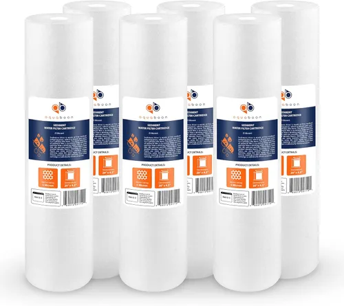 Aquaboon Cartucho de filtro de sedimentos para toda la casa de 5 micrones, 20 x 4.5 pulgadas, repuesto de filtro de agua de 20 pulgadas, compatible