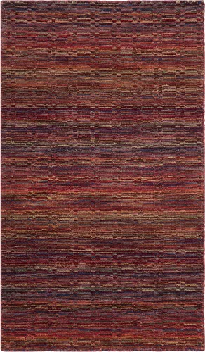 SAFAVIEH Himalaya Collection - Alfombra decorativa, 2 pies 3 pulgadas x 4 pies, color rojo y multicolor, lana hecha a mano, ideal para zonas de alto