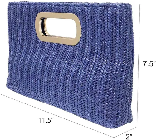 Miniatura 6 de Embrague de paja con asa superior