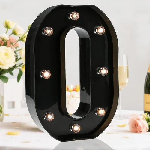 Miniatura 10 de Oycbuzo - Letras con iluminación Led, letras del alfabeto, color negro, para decoración de bares, festivales, cumpleaños, bodas