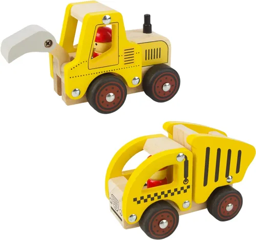 Miniatura 7 de Coche de empuje de madera para bebés de 12 a 18 meses, 2 piezas de vehículos de bebé, auto de empuje manual para niños y niñas de 1 a 2 años