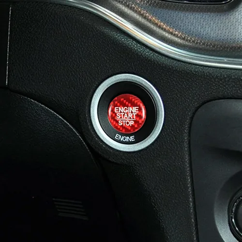 Miniatura 7 de TOMALL Adhesivo de fibra de carbono para cubierta de arranque de motor de automóvil, compatible con Dodge Charger Challenger SRT Durango interruptor