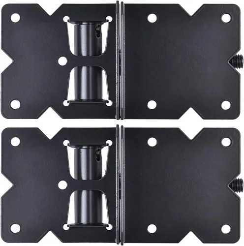 Miniatura 6 de Bisagras de hardware de puerta de cierre automático, resistentes para vallas de madera/vinilo/PVC, ajustable en 90 grados, con tornillos