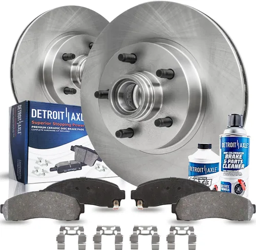 Miniatura 25 de Detroit Axle - Kit de frenos delanteros para Honda Civic 1999-2005 EL 2010-14 Insight Rotores de freno de disco Pastillas de freno de cerámica 1999