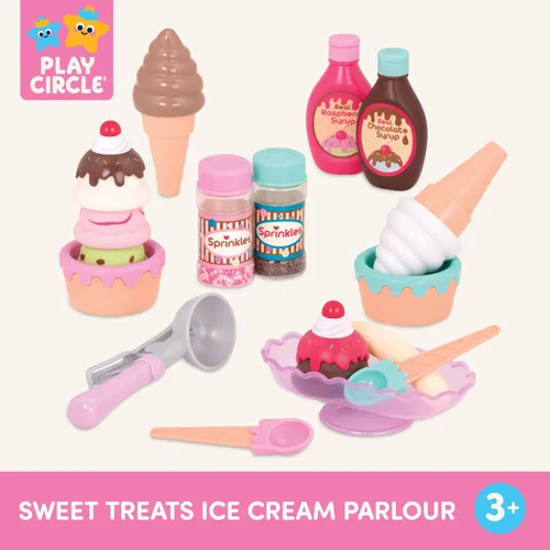 Miniatura 6 de Battat – Play Circle – Comida de Juguete – Conjunto de Helados – Accesorios de Cocina para Niños – Juego de Simulación – Heladería Sweet Treats – 3+