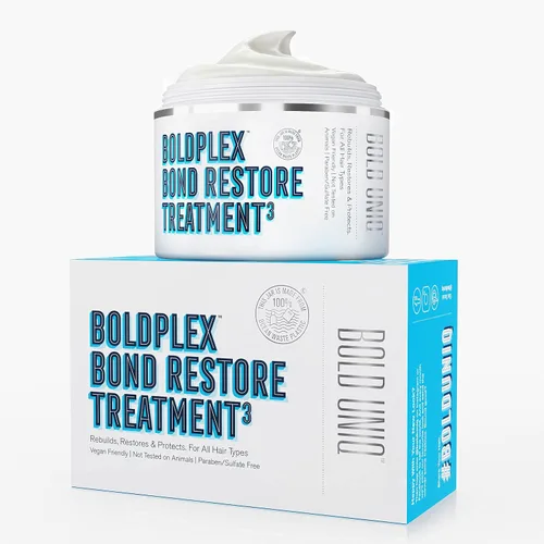 Miniatura 3 de Bold Uniq Purple Shampoo & Boldplex 3 Bond Repair - Paquete de tratamiento capilar revitaliza el cabello decolorado y dañado. Elimina los tonos
