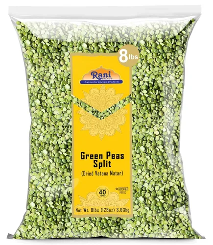 Miniatura 14 de Rani Green Peas Split, Secos (Vatana, Matar) 400oz (25lbs) Caja a granel de 25.0 lbs ~ Todo natural Vegano Apto para gluten Producto