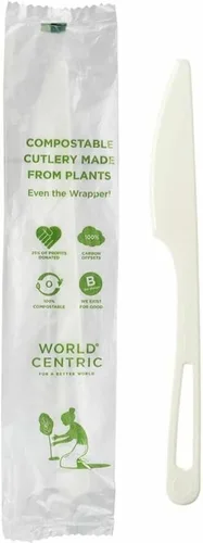 World Centric KN-PS-I TPLA Cubiertos, 750 unidades Blanco