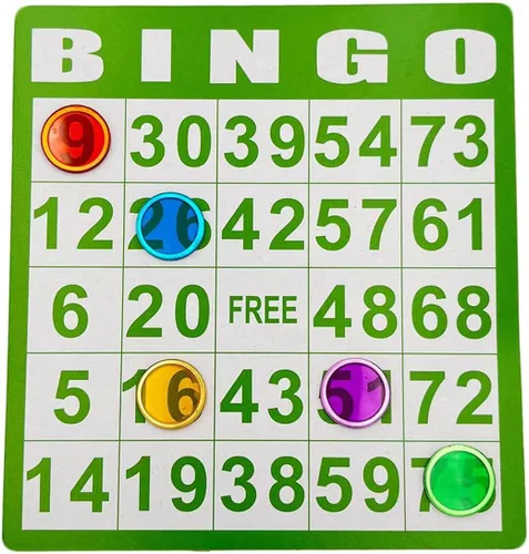 Miniatura 6 de JUNWRROW 300 Piezas 5 Colores Fichas de Bingo Magnéticas Transparentes con Borde de Metal