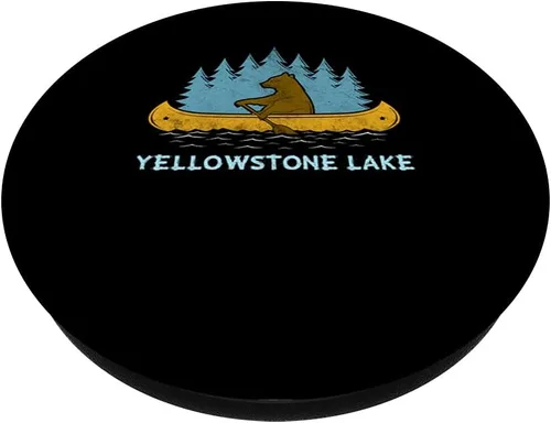 Miniatura 2 de Cedar Creek Lake lake Bear Canoe outdoor hiking camping PopSockets Swappable PopGrip