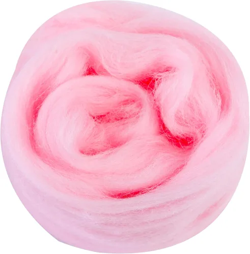 Miniatura 81 de 24 tipos de lana rosa, 4.23 oz (120 g), adecuado para fieltro húmedo y fieltro de aguja de telas hiladas de lana. Un paquete de prueba está Tonos