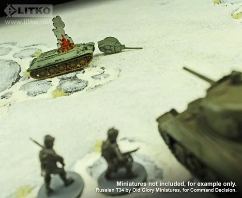 Miniatura 3 de LITKO Marcador Flaming Wreckage, pequeño Juego de 7 Base de 0.591 in, 1.181 in de alto Compatible con Warhammer 40K, Age of Sigmar