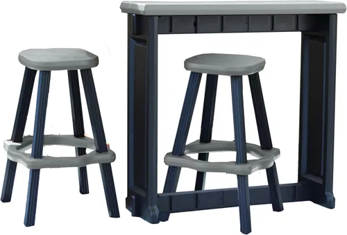 Miniatura 14 de Barra individual gris oscuro superior y base negra, ideal para patio, bañera de hidromasaje, patio trasero, diseño duradero resistente a