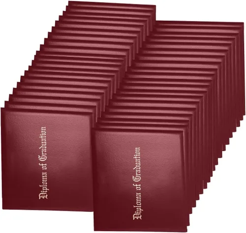 Miniatura 28 de Funda para diploma de 8.5 x 11 pulgadas, certificado acolchado de cuero sintético de graduación (negro)