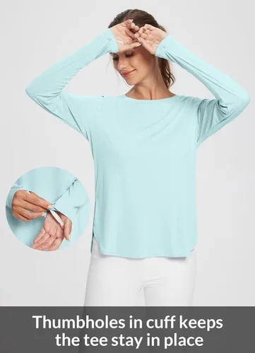Miniatura 10 de BALEAF - Camisetas de sol de manga larga para mujer, con FPU 50+, para senderismo, ligeras, de secado rápido, protección contra rayos ultravioleta