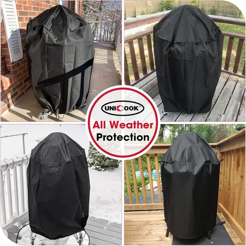 Miniatura 3 de Unicook Cubierta Redonda para Parrilla de Carboncillo Compatible con Parrilla Weber de 22 Pulgadas, Resistente al Agua, Resistente al
