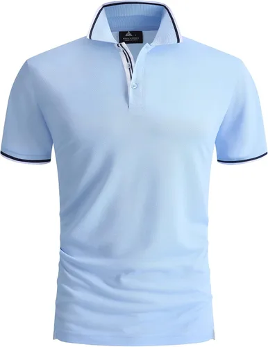 Miniatura 3 de ZITY Camiseta polo de manga corta para hombre para golf tenis