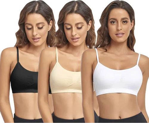 Miniatura 15 de Litthing Bralettes Padded for Women Cami Strap Bra Seamless Sportsbra Wireless Comfort Yoga Lightly T-Shirt Tank Tops