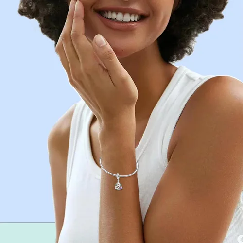 Miniatura 126 de LNQOBU Happy Life - Colgante para pulseras de abalorios, plata de ley 925 para mujer (con un espaciador de cuentas)